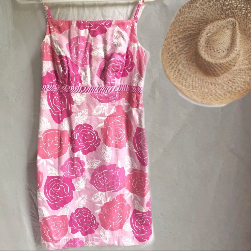 Lilly Pulitzer Summer Pink Floral Dress 0